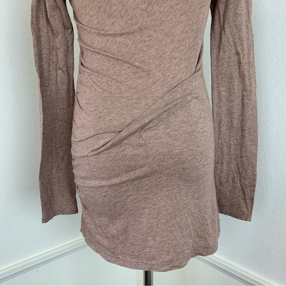 Anthropologie Lilka Cowl Neck Ruched Pima Cotton Long Sleeved Tunic Top Small - Picture 7 of 12